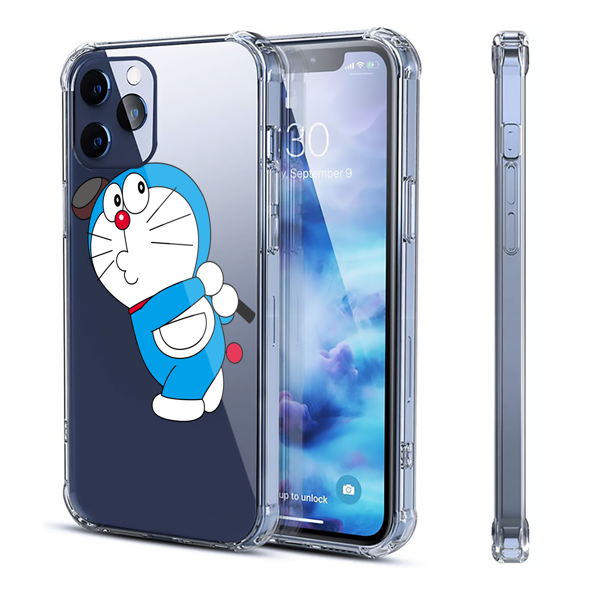 （画像用） ドラえもん Doraemon 【iPhone 12シリーズ対応】透明スマホケース（クリアソフトケース）